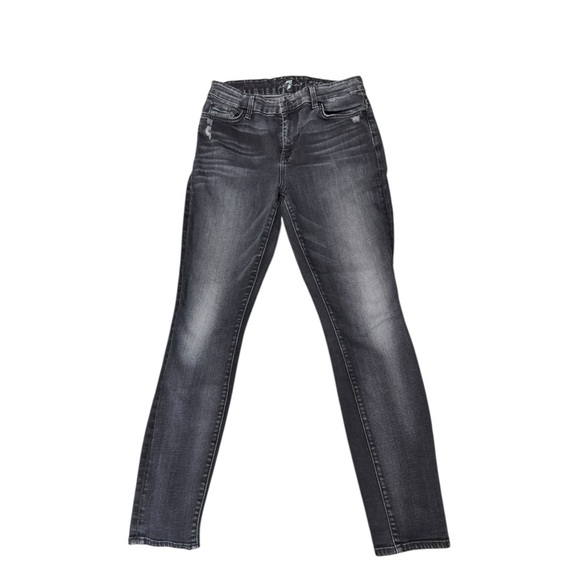 7 FOR ALL MANKIND - High Waisted Ankle Stretch Skinny Jeans Sz 28 - Picture 7 of 7